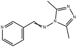 N-(3,5-dimethyl-4H-1,2,4-triazol-4-yl)-N-(3-pyridinylmethylene)amine Structure