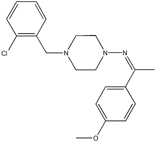 N-[4-(2-chlorobenzyl)-1-piperazinyl]-N-[1-(4-methoxyphenyl)ethylidene]amine,304909-53-3,结构式
