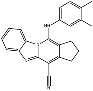 11-(3,4-dimethylanilino)-2,3-dihydro-1H-cyclopenta[4,5]pyrido[1,2-a]benzimidazole-4-carbonitrile Structure