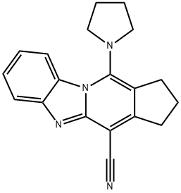 11-(1-pyrrolidinyl)-2,3-dihydro-1H-cyclopenta[4,5]pyrido[1,2-a]benzimidazole-4-carbonitrile Structure