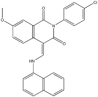 305342-05-6 2-(4-chlorophenyl)-7-methoxy-4-[(1-naphthylamino)methylene]-1,3(2H,4H)-isoquinolinedione