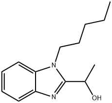 1-(1-pentyl-1H-benzimidazol-2-yl)ethanol 结构式