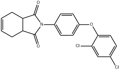2-[4-(2,4-dichlorophenoxy)phenyl]-3a,4,7,7a-tetrahydro-1H-isoindole-1,3(2H)-dione Struktur