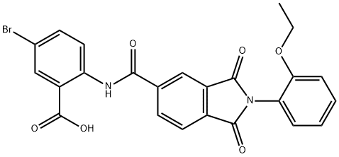 5-bromo-2-({[2-(2-ethoxyphenyl)-1,3-dioxo-2,3-dihydro-1H-isoindol-5-yl]carbonyl}amino)benzoic acid Struktur