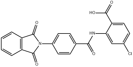 4-chloro-2-{[4-(1,3-dioxo-1,3-dihydro-2H-isoindol-2-yl)benzoyl]amino}benzoic acid Structure