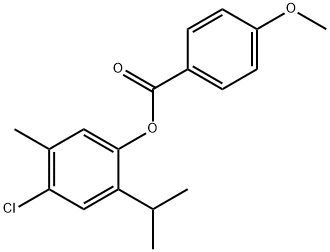 4-chloro-2-isopropyl-5-methylphenyl 4-methoxybenzoate Structure