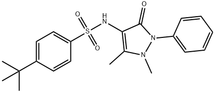 4-tert-butyl-N-(1,5-dimethyl-3-oxo-2-phenyl-2,3-dihydro-1H-pyrazol-4-yl)benzenesulfonamide,305373-53-9,结构式