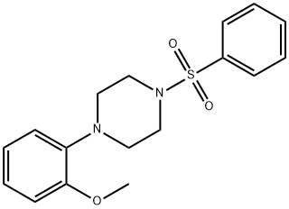 methyl 2-[4-(phenylsulfonyl)-1-piperazinyl]phenyl ether Struktur