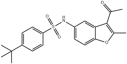 N-(3-acetyl-2-methyl-1-benzofuran-5-yl)-4-tert-butylbenzenesulfonamide|