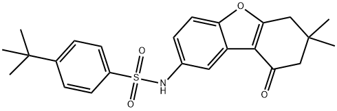 4-tert-butyl-N-(7,7-dimethyl-9-oxo-6,7,8,9-tetrahydrodibenzo[b,d]furan-2-yl)benzenesulfonamide,305373-86-8,结构式
