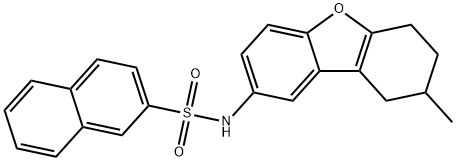 N-(8-methyl-6,7,8,9-tetrahydrodibenzo[b,d]furan-2-yl)-2-naphthalenesulfonamide,305374-24-7,结构式