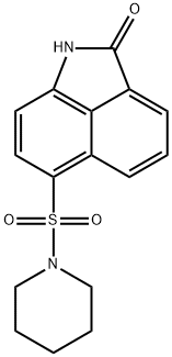 6-(1-piperidinylsulfonyl)benzo[cd]indol-2(1H)-one 化学構造式
