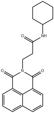 N-cyclohexyl-3-(1,3-dioxo-1H-benzo[de]isoquinolin-2(3H)-yl)propanamide 结构式