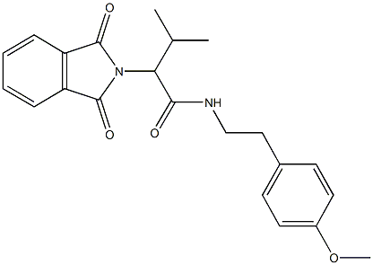 2-(1,3-dioxo-1,3-dihydro-2H-isoindol-2-yl)-N-[2-(4-methoxyphenyl)ethyl]-3-methylbutanamide Struktur