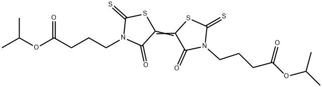 3,3'-di(3-isopropoxy-4-oxobutyl)-4,4'-dioxo-2,2'-dithioxo-5,5'-bis[1,3-thiazolidin-5-ylidene] 结构式