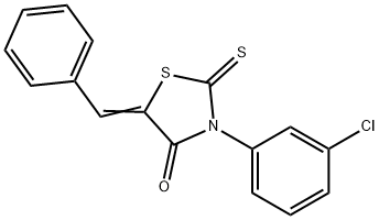 5-benzylidene-3-(3-chlorophenyl)-2-thioxo-1,3-thiazolidin-4-one Struktur