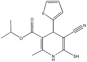 305383-72-6 isopropyl 5-cyano-2-methyl-6-sulfanyl-4-(2-thienyl)-1,4-dihydro-3-pyridinecarboxylate