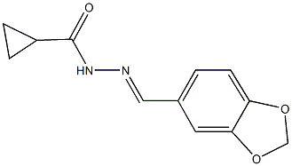 N'-(1,3-benzodioxol-5-ylmethylene)cyclopropanecarbohydrazide,305850-02-6,结构式