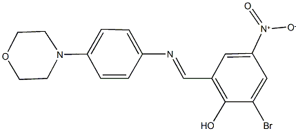 2-bromo-4-nitro-6-({[4-(4-morpholinyl)phenyl]imino}methyl)phenol,305855-25-8,结构式