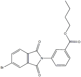 butyl 3-(5-bromo-1,3-dioxo-1,3-dihydro-2H-isoindol-2-yl)benzoate Struktur