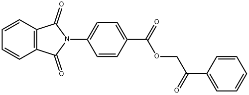 2-oxo-2-phenylethyl 4-(1,3-dioxo-1,3-dihydro-2H-isoindol-2-yl)benzoate 化学構造式