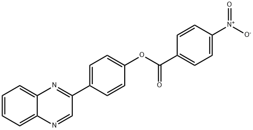 4-(2-quinoxalinyl)phenyl 4-nitrobenzoate Structure