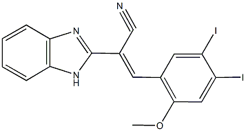 2-(1H-benzimidazol-2-yl)-3-(4,5-diiodo-2-methoxyphenyl)acrylonitrile,305859-03-4,结构式
