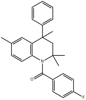 1-(4-fluorobenzoyl)-2,2,4,6-tetramethyl-4-phenyl-1,2,3,4-tetrahydroquinoline|