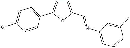 N-{[5-(4-chlorophenyl)-2-furyl]methylene}-N-(3-methylphenyl)amine 结构式