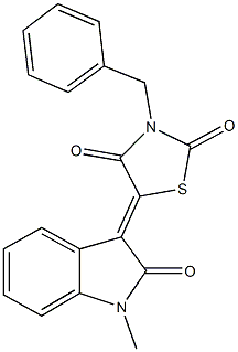 306279-77-6 3-benzyl-5-(1-methyl-2-oxo-1,2-dihydro-3H-indol-3-ylidene)-1,3-thiazolidine-2,4-dione