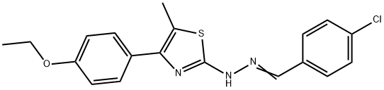 4-chlorobenzaldehyde [4-(4-ethoxyphenyl)-5-methyl-1,3-thiazol-2-yl]hydrazone,306280-33-1,结构式