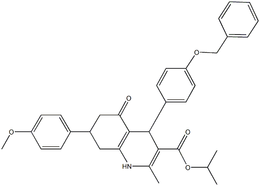 306286-26-0 isopropyl 4-[4-(benzyloxy)phenyl]-7-(4-methoxyphenyl)-2-methyl-5-oxo-1,4,5,6,7,8-hexahydro-3-quinolinecarboxylate