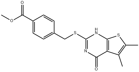 306291-56-5 methyl 4-{[(5,6-dimethyl-4-oxo-3,4-dihydrothieno[2,3-d]pyrimidin-2-yl)sulfanyl]methyl}benzoate