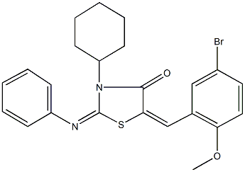 5-(5-bromo-2-methoxybenzylidene)-3-cyclohexyl-2-(phenylimino)-1,3-thiazolidin-4-one|