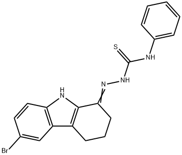 6-bromo-2,3,4,9-tetrahydro-1H-carbazol-1-one N-phenylthiosemicarbazone,306316-46-1,结构式