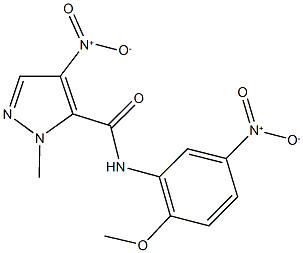 4-nitro-N-{5-nitro-2-methoxyphenyl}-1-methyl-1H-pyrazole-5-carboxamide Structure