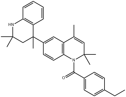 2,2,2',2',4,4'-hexamethyl-1'-(4-ethylbenzoyl)-1,1',2,2',3,4-hexahydro-3,6'-biquinoline,306320-56-9,结构式