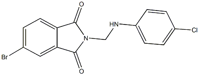 5-bromo-2-[(4-chloroanilino)methyl]-1H-isoindole-1,3(2H)-dione,306320-61-6,结构式