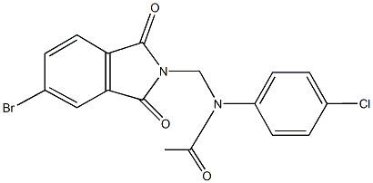 N-[(5-bromo-1,3-dioxo-1,3-dihydro-2H-isoindol-2-yl)methyl]-N-(4-chlorophenyl)acetamide,306320-71-8,结构式