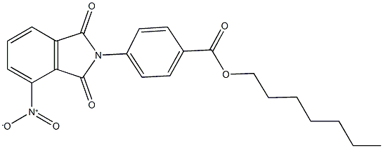heptyl 4-{4-nitro-1,3-dioxo-1,3-dihydro-2H-isoindol-2-yl}benzoate 结构式