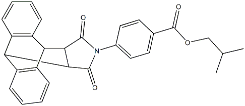 isobutyl 4-(16,18-dioxo-17-azapentacyclo[6.6.5.0~2,7~.0~9,14~.0~15,19~]nonadeca-2,4,6,9,11,13-hexaen-17-yl)benzoate,306320-83-2,结构式