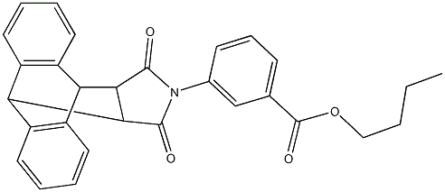 butyl 3-(16,18-dioxo-17-azapentacyclo[6.6.5.0~2,7~.0~9,14~.0~15,19~]nonadeca-2,4,6,9,11,13-hexaen-17-yl)benzoate,306320-90-1,结构式