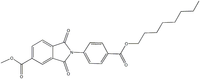 methyl 2-{4-[(octyloxy)carbonyl]phenyl}-1,3-dioxo-5-isoindolinecarboxylate Struktur