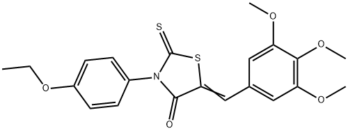 3-(4-ethoxyphenyl)-2-thioxo-5-(3,4,5-trimethoxybenzylidene)-1,3-thiazolidin-4-one Struktur