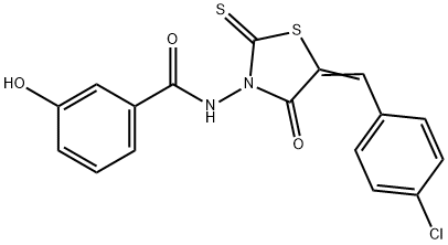 N-[5-(4-chlorobenzylidene)-4-oxo-2-thioxo-1,3-thiazolidin-3-yl]-3-hydroxybenzamide|