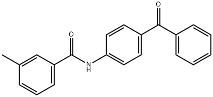 N-(4-benzoylphenyl)-3-methylbenzamide 化学構造式