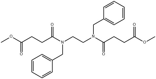 methyl 4-(benzyl{2-[benzyl(4-methoxy-4-oxobutanoyl)amino]ethyl}amino)-4-oxobutanoate Struktur