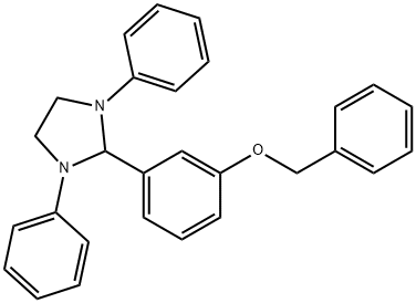benzyl 3-(1,3-diphenyl-2-imidazolidinyl)phenyl ether 化学構造式