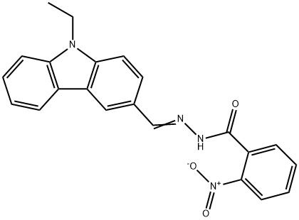 N'-[(9-ethyl-9H-carbazol-3-yl)methylene]-2-nitrobenzohydrazide Struktur