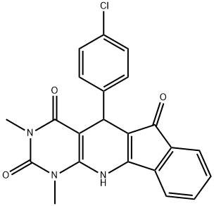 306737-47-3 5-(4-chlorophenyl)-1,3-dimethyl-5,11-dihydro-1H-indeno[2',1':5,6]pyrido[2,3-d]pyrimidine-2,4,6(3H)-trione